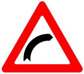 עקומה חדה ימינה או
שמאלה, בהתאמה.