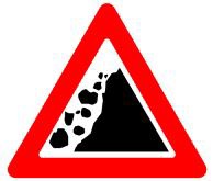 אבנים מידרדרות מימין
או משמאל, בהתאמה.