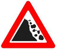 אבנים מידרדרות מימין
או משמאל, בהתאמה.