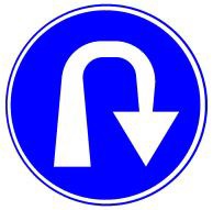 סע בפניית פרסה ימינה
או שמאלה, בהתאמה.
חץ בצבע צהוב מורה על
כיוון הנסיעה לתחבורה
ציבורית כמפורט
. בתמרור 906
הוצב התמרור מעל
רמזור יחולו הוראות
הרמזור על התנועה
המותרת על פי התמרור.
בחירת הנתיבים תהיה
. על פי סימון 263 או 621