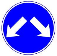 עבור את המקום
המסומן מימין או
משמאל.
חץ בצבע צהוב מורה על
כוון הנסיעה לתחבורה
ציבורית בלבד.