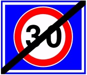 קצה אזור מיתון תנועה.