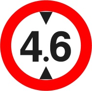 אסורה הכניסה לרכב
שגבהו כולל המטען – -
עולה על מספר המטרים
הרשום בתמרור.