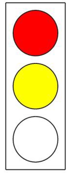 אור אדום ואור צהוב
יחד:
עצור כאמור ב 206 עד -
להופעת אור ירוק.
אסור לעבור את קו
העצירה או את מעבר
החצייה או להיכנס
לצומת כל עוד האור
האדום והאור הצהוב
דולקים יחד.
היכון לנסיעה עם
התחלף האור