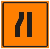 הכביש הולך וצר מצד
ימין או מצד שמאל,
בהתאמה.